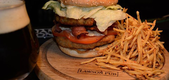 Скидки на меню кухни в шотландском пабе «Lawson Pub»