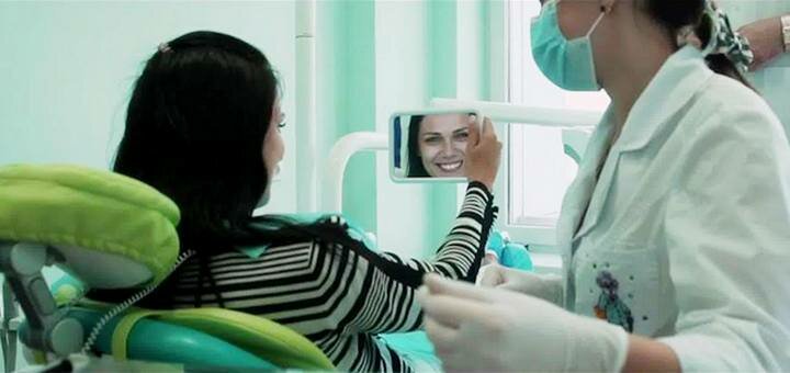 Caries treatment with photopolymer filling in Bella Vista dentistry Kharkiv. Make an appointment with a dentist for a promotion