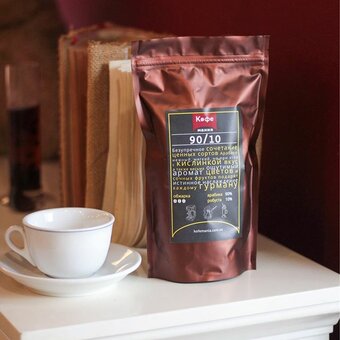 Natural coffee in a coffee shop in Kharkov