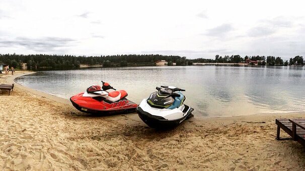 Nebo beach in bezlyudovka. relax inexpensively