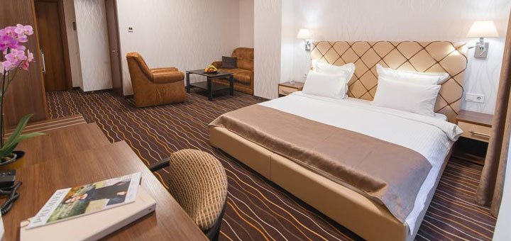 Номер в отеле «Hotel Premier ABRI». Отель «Hotel Premier ABRI» в Днепре. Забронировать номер со скидкой. Отели в центре Днепра.