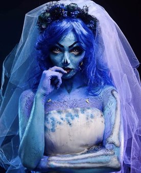 Halloween make-up in the beauty studio "Victoria" in Mariupol. Sign up for a thematic make-up for the promotion.