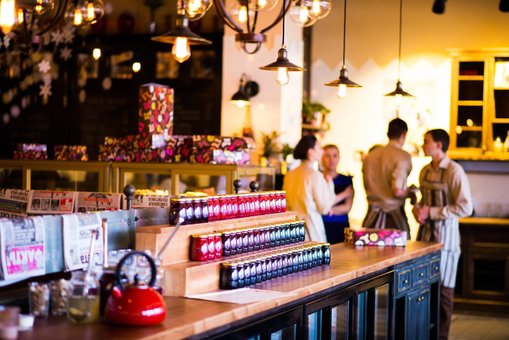 The interior of the restaurant "Compot". Book a table at a discount
