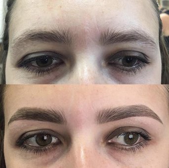 Modeling and dyeing of eyebrows in the «Zebra» beauty studio in Kharkov. Sign up for a discount.