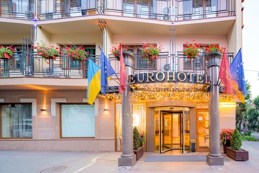 Interior at the Eurohotel in Lviv. Rent at a discount