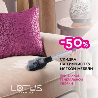Чищення м'яких меблів в Lotus Premium